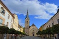 Trg Svobode and church in The Medieval town of Slovenj Gradec Slovenia