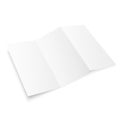 Tri-fold brochure mock-up. Blank brochure white template paper. Three fold paper brochure for your design. Vector