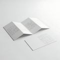 A tri fold brochure and a single page with text on them Royalty Free Stock Photo