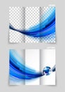Tri-fold brochure template design Royalty Free Stock Photo