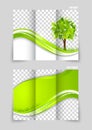 Tri-fold brochure template design Royalty Free Stock Photo