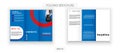 Tri-fold business brochure design. Vector graphics Royalty Free Stock Photo