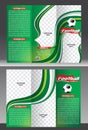 Tri fold football tournament brochure template