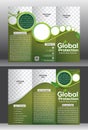 Tri fold global protection brochure Royalty Free Stock Photo