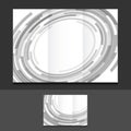 tri fold grey circles illustration design