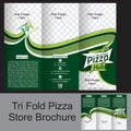Tri Fold Pizza Store Brochure Royalty Free Stock Photo