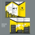 Tri-fold template brochure for business advertising