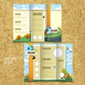 Tri-fold template brochure for environmental concept Royalty Free Stock Photo