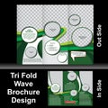 Tri Fold Wave Brochure Royalty Free Stock Photo