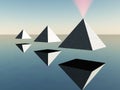 Triad of floating Pyramids