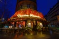 The Triadou Haussmann restaurant, traditional Parisian Brasserieat decorated for Christmas 2023 . It located on