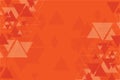 Vector geometric triangle orange and red background, abstract pattern, symmetrical and geometrical template, graphic layout