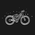 Sketch icon in black - Trial bicycle