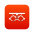 Trial frame for checking patient vision icon digital red