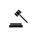 Trial hammer, icon. Element of simple icon for websites, web design, mobile app, infographics. Thick line icon for website design