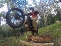 Trials Dirt Bike wheelie Royalty Free Stock Photo