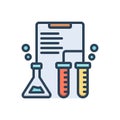 Color illustration icon for Trials, testing and clinical