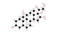 triamcinolone molecule, structural chemical formula, ball-and-stick model, isolated image glucocorticoid Royalty Free Stock Photo