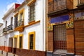 Triana barrio of Seville facades Andalusia Spain