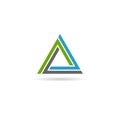 Triangle logo icon design. Vector illustration