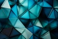 Triangle abstract pattern deep blue, green, white, and refreshing cyan