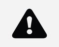 Error Icon. Triangle Caution Attention Danger Safety Security Problem Alert Symbol. Exclamation Mark Point Sign Vector Clipart Royalty Free Stock Photo