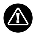 Triangle alert signal icon