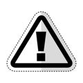 Triangle alert signal icon