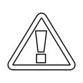 Triangle alert signal icon