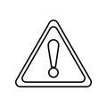 Triangle alert symbol isolated icon