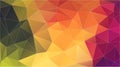 Triangle art poster on colorful backdrop. Abstract art background