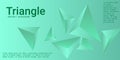 Triangle background. Abstract composition of triangular pyramids. Royalty Free Stock Photo