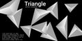 Triangle background. Abstract composition of triangular pyramids. Royalty Free Stock Photo