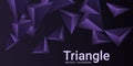 Triangle background. Abstract composition of triangular pyramids. Royalty Free Stock Photo