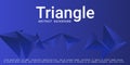 Triangle background. Abstract composition of triangular pyramids. Royalty Free Stock Photo