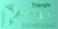 Triangle background. Abstract composition of triangular pyramids. Royalty Free Stock Photo