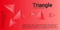 Triangle background. Abstract composition of triangular pyramids. Royalty Free Stock Photo