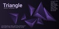 Triangle background. Abstract composition of triangular pyramids. Royalty Free Stock Photo