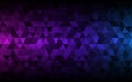 Triangle background. Neon techno texture. Purple and blue light effect. Futuristic triangular wallpaper. Digital