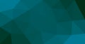 Triangle background in Origami style with gradient Aqua Low Polygon Royalty Free Stock Photo