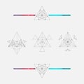 Triangle background, vector element, geometric symbols