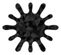 Bacteria Polygonal Lowpoly Flat Icon Royalty Free Stock Photo
