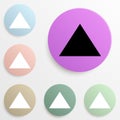 triangle badge color set. Simple glyph, flat vector of web icons for ui and ux, website or mobile application Royalty Free Stock Photo