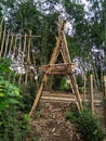 Triangle bamboo gate