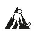 Triangle Block Ice Hockey Sport Outline Figure Symbol Vector Illustration