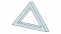 Triangle blue solid fill, basic geometric shape for design and backgrounds vector design Generative AI