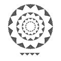 Triangle brushs brushs patterns in a circle line black shape design vector graphic round frames with fully editable stroke width