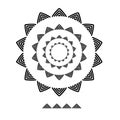 Triangle brushs brushs patterns in a circle line black shape design vector graphic round frames with fully editable stroke width