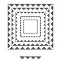 Triangle brushs brushs patterns in a square line black shape design vector graphic round frames with fully editable stroke width