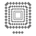 Triangle brushs brushs patterns in a square line black shape design vector graphic round frames with fully editable stroke width